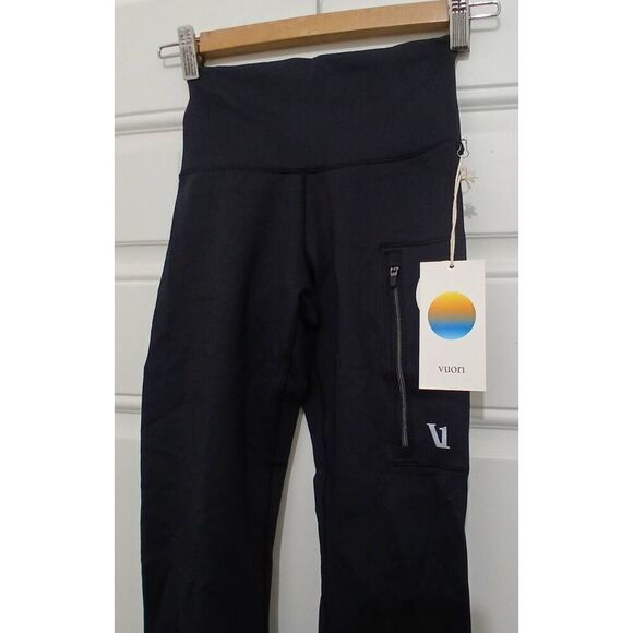 Vuori womens xsmall evolve zipped leggings black running gym Activewear - Picture 3 of 6